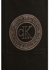 Calvin Klein Underwear - Szlafrok. Kolor: czarny. Materiał: len, materiał, dzianina, bawełna. Wzór: gładki #2