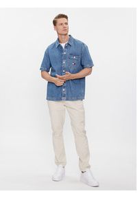 Tommy Jeans Koszula jeansowa DM0DM18957 Niebieski Regular Fit. Kolor: niebieski. Materiał: bawełna #4