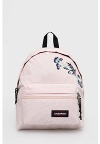 Eastpak plecak damski kolor różowy mały z aplikacją. Kolor: różowy. Wzór: aplikacja