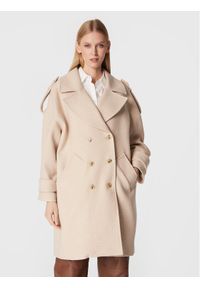 Ba&sh Płaszcz wełniany Monteau Tonio 1H22TONI Beżowy Oversize. Kolor: beżowy. Materiał: wełna #1