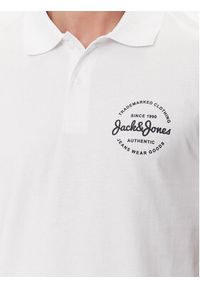 Jack & Jones - Jack&Jones Polo Forest 12248621 Biały Standard Fit. Typ kołnierza: polo. Kolor: biały. Materiał: bawełna, syntetyk #2