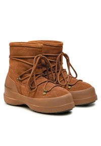 Moon Boot Śniegowce Luna Boot Suede 80D2480030 Brązowy. Kolor: brązowy. Materiał: zamsz, skóra