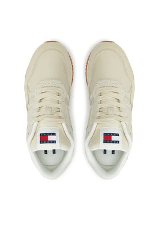 Tommy Jeans Sneakersy Tjw Eva Retro Runner EN0EN02771 Beżowy. Kolor: beżowy. Materiał: zamsz, skóra