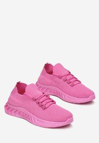 Renee - Różowe Buty Sportowe Anatylus. Zapięcie: bez zapięcia. Kolor: różowy. Materiał: materiał. Szerokość cholewki: normalna #4