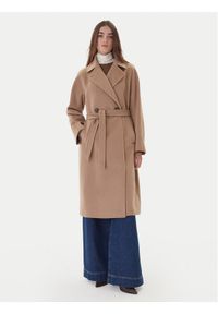 Weekend Max Mara Płaszcz przejściowy Cascia 2525016072 Beżowy Regular Fit. Kolor: beżowy. Materiał: kaszmir
