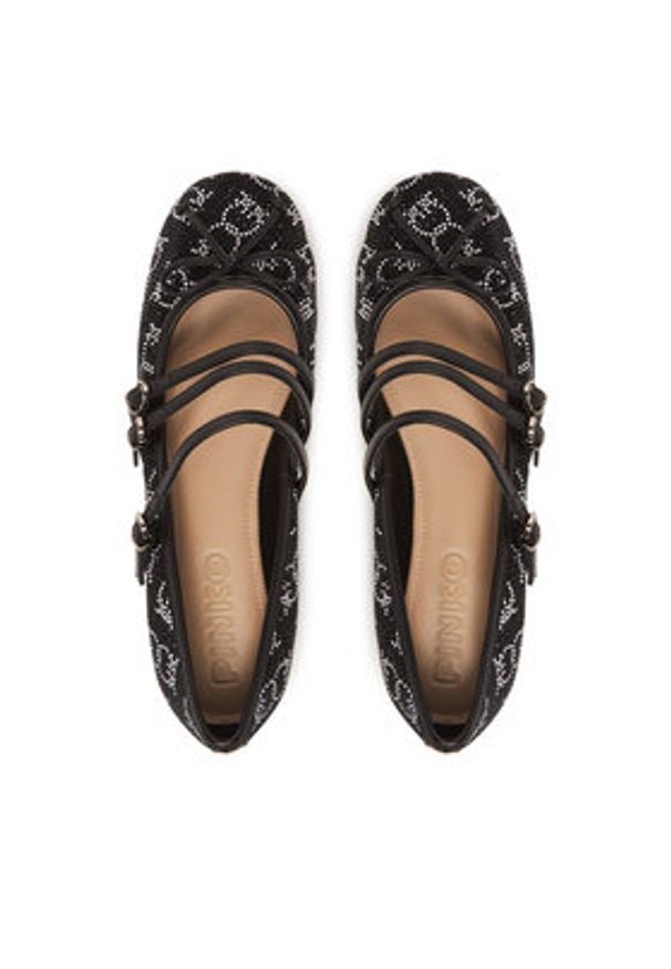 Pinko - PINKO Baleriny Gioia 10 SD0299 E025 Czarny. Kolor: czarny. Materiał: materiał