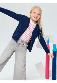 Sinsay - Sweter na guziki z ozdobnymi kieszeniami - granatowy. Kolor: niebieski #1