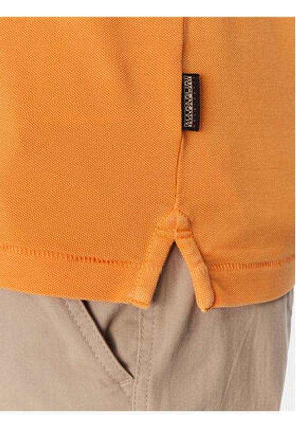 Napapijri Polo Elbas NP0A4GDL Pomarańczowy Regular Fit. Typ kołnierza: polo. Kolor: pomarańczowy. Materiał: bawełna