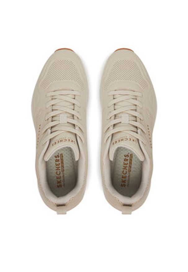 skechers - Skechers Sneakersy Tres-Air Uno-Casairal 183090/OFWT Biały. Kolor: biały. Materiał: materiał