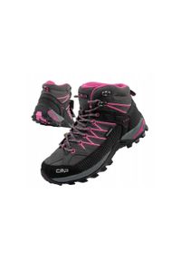 Buty damskie trekkingowe CMP Rigel wodoodporne. Kolor: wielokolorowy, czarny, szary. Materiał: materiał, syntetyk