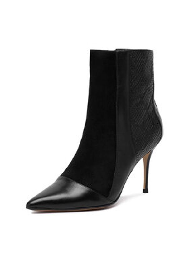 Eva Minge Botki EO-DELLA-GLC9036-5.5-888 Czarny. Kolor: czarny. Materiał: skóra