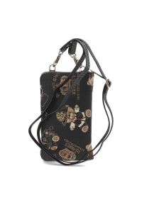 Czarny Portfel Damski Torebka Na Telefon Henney Bear London. Kolor: czarny. Wzór: kolorowy, aplikacja. Materiał: zdobione. Styl: casual, elegancki. Rodzaj torebki: na ramię #2