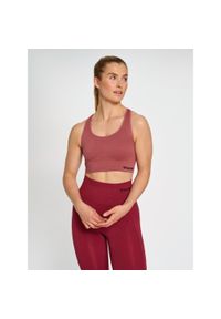 Bezszwowy biustonosz dla kobiet Hummel Tif Sports. Kolor: czerwony. Sport: fitness