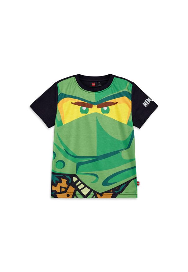 LEGO NINJAGO koszulka dziecięca Tano 311 z organicznej bawełny, czarna.. Kolor: czarny. Materiał: poliester, bawełna. Długość rękawa: krótki rękaw. Długość: krótkie. Wzór: nadruk. Sezon: lato