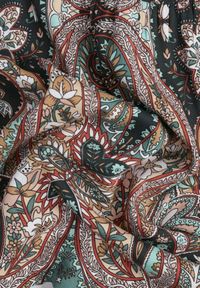 Born2be - Beżowo-Czarna Wiskozowa Spódnica ze Wzorem Paisley Ellishea. Okazja: na co dzień. Kolor: beżowy. Materiał: wiskoza. Wzór: paisley. Styl: casual, elegancki, boho #2