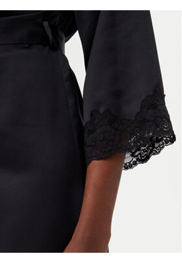 Lauren Ralph Lauren Szlafrok I8141226 Czarny. Kolor: czarny. Materiał: syntetyk