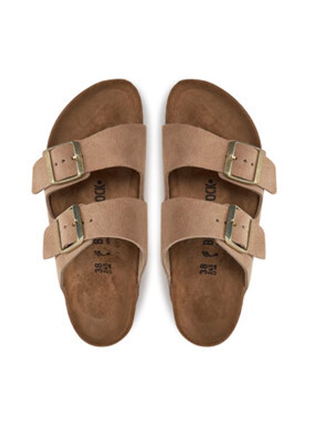 Birkenstock Klapki Arizona zamsz 1029260 Beżowy. Kolor: beżowy. Materiał: zamsz, skóra