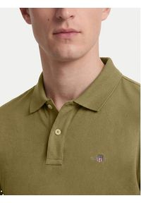 GANT - Gant Polo Shield 2210 Zielony ciemny Regular Fit. Typ kołnierza: polo. Kolor: zielony. Materiał: bawełna #4