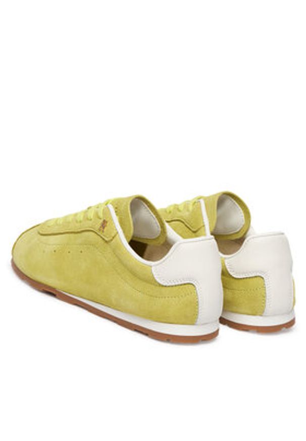TOMMY HILFIGER - Tommy Hilfiger Sneakersy Th Bella Low Runner Suede FW0FW09189 Zielony. Kolor: zielony. Materiał: zamsz, skóra