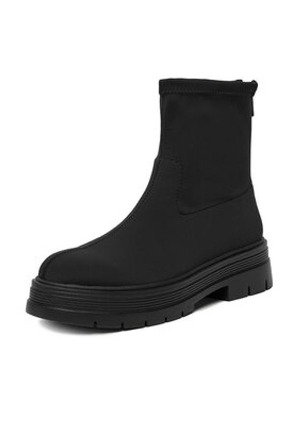 Jenny - JENNY Botki CEO-WS6615-01 Czarny. Kolor: czarny. Materiał: materiał