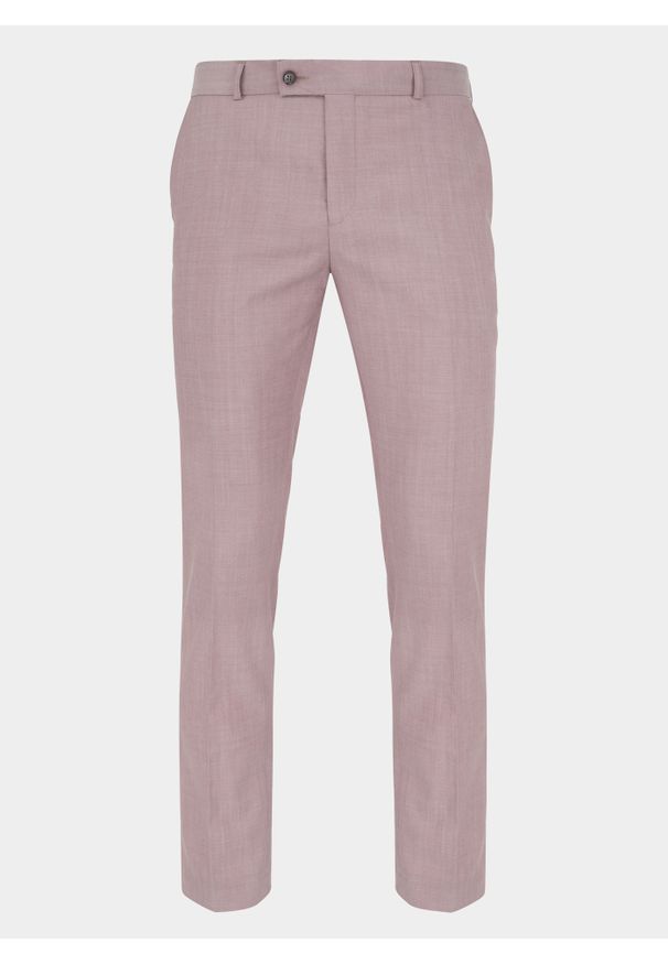 Pako Lorente - PAKO LORENTE – Różowe spodnie garniturowe P22SP-6G-003-W-S. Kolor: różowy. Materiał: wełna. Wzór: gładki. Styl: elegancki