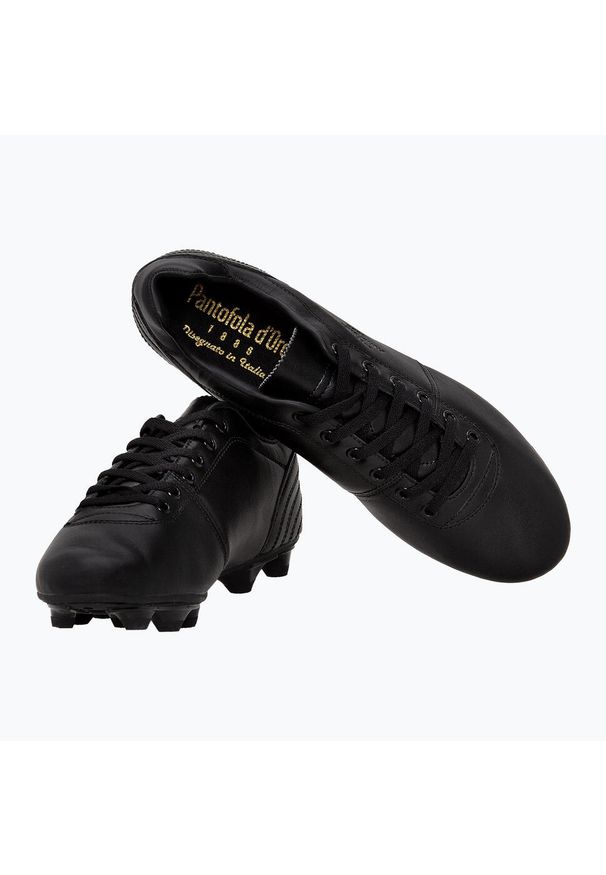 Buty piłkarskie męskie Pantofola d'Oro Lazzarini Premio FG. Kolor: czarny. Sport: piłka nożna