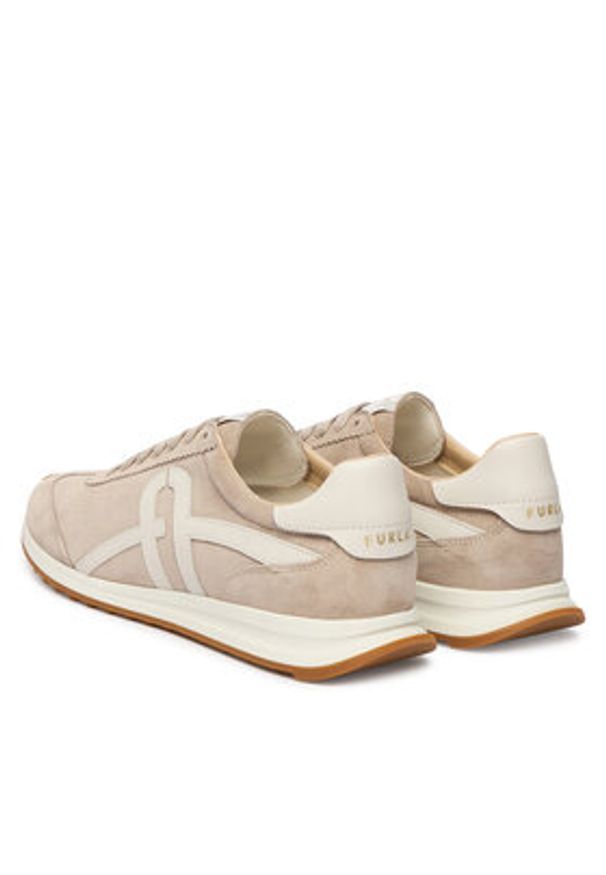 Furla Sneakersy Retro YK56RET BX0580 Beżowy. Kolor: beżowy. Materiał: skóra