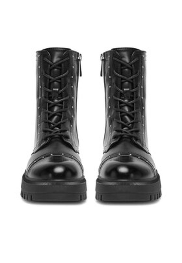 DeeZee Trzewiki CEO-HY59067-7 Czarny. Kolor: czarny. Materiał: skóra, materiał