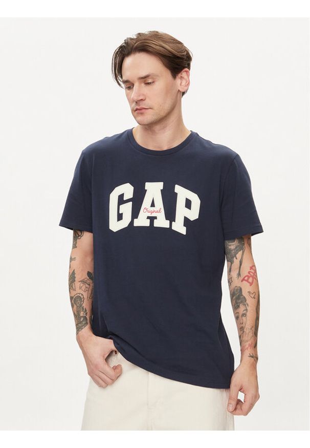 GAP - Gap T-Shirt 471777-09 Granatowy Regular Fit. Kolor: niebieski. Materiał: bawełna