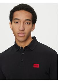 Hugo - HUGO Polo Dereso232 50490770 Czarny Slim Fit. Typ kołnierza: polo. Kolor: czarny. Materiał: bawełna #5