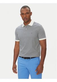 TOMMY HILFIGER - Tommy Hilfiger Polo Interlock MW0MW39234 Granatowy Regular Fit. Typ kołnierza: polo. Kolor: niebieski. Materiał: bawełna