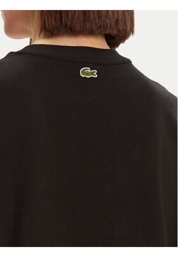 Lacoste Sukienka codzienna EF9573 Czarny Regular Fit. Okazja: na co dzień. Kolor: czarny. Materiał: bawełna. Typ sukienki: proste. Styl: casual