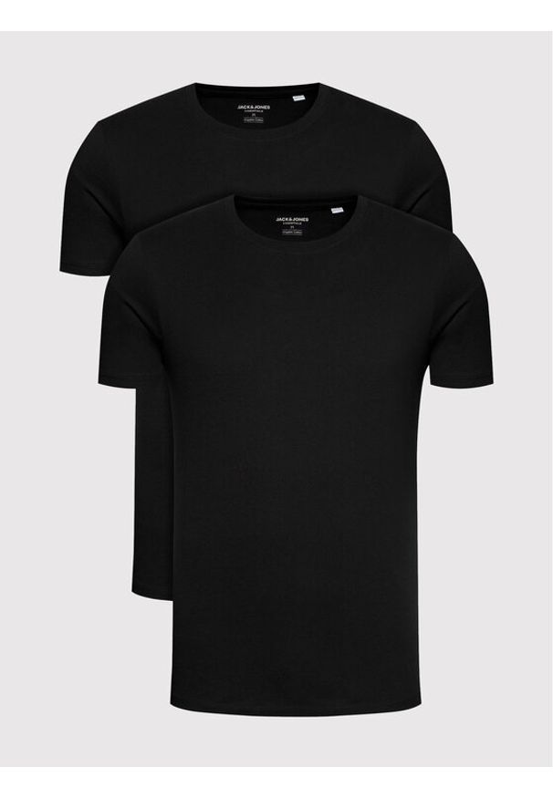 Jack & Jones Komplet t-shirtów Basic Crew Neck 12133913 Czarny Regular Fit. Kolor: czarny. Materiał: bawełna