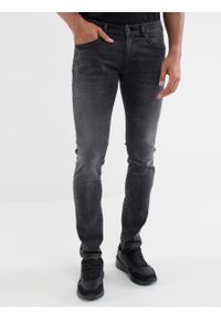 Big-Star - Spodnie jeans męskie skinny Owen 952. Okazja: na co dzień. Stan: obniżony. Kolor: czarny. Styl: casual, klasyczny #1