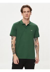 Lacoste Polo DH2050 Zielony Regular Fit. Typ kołnierza: polo. Kolor: zielony. Materiał: bawełna #1