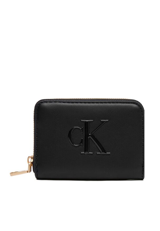Calvin Klein Portfel LV04F1154G Czarny. Kolor: czarny. Materiał: skóra