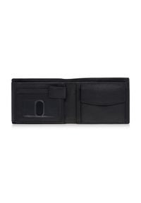 Ochnik - Skórzany portfel męski z tłoczeniem. Kolor: czarny. Materiał: skóra #3