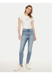 Calvin Klein Jeans Jeansy J20J224486 Błękitny Super Skinny Fit. Kolor: niebieski