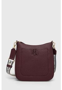 Lauren Ralph Lauren torebka skórzana kolor pomarańczowy. Kolor: czerwony. Materiał: skórzane #1