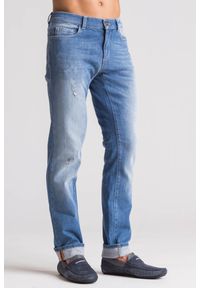 Trussardi Jeans - Niebieskie jeansy męskie 370 Close. Kolor: niebieski #2
