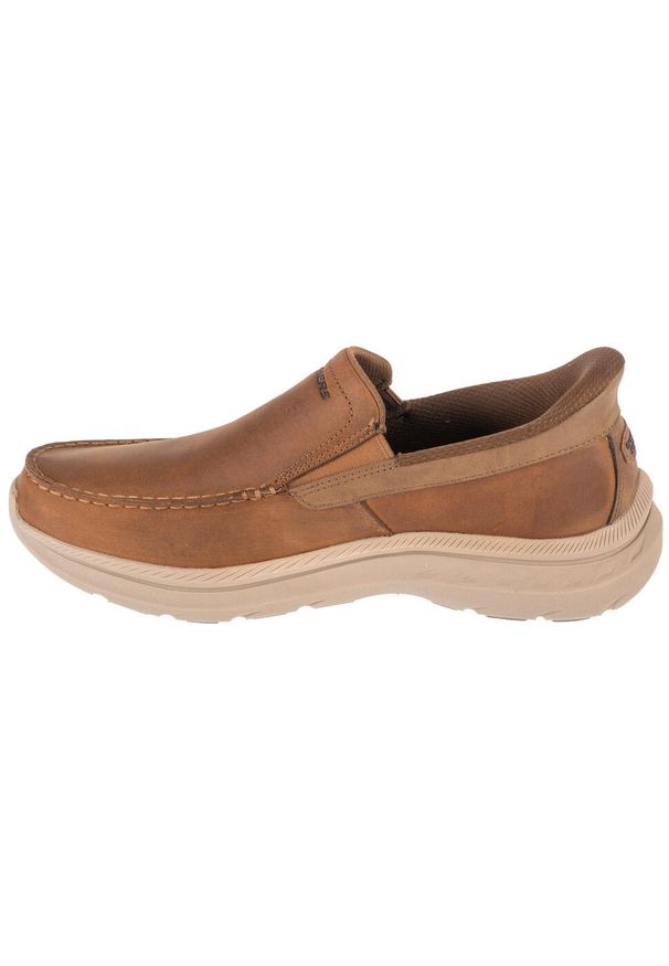 skechers - Buty sportowe Sneakersy męskie, Slip-Ins: Pollard - Osgood. Kolor: brązowy. Sport: turystyka piesza