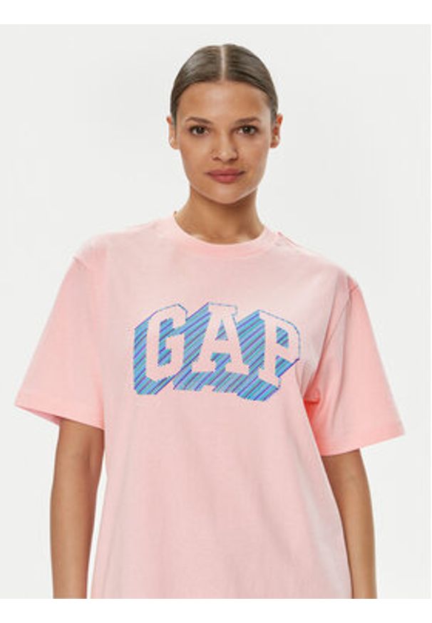 GAP - Gap T-Shirt 664011-00 Różowy Regular Fit. Kolor: różowy. Materiał: bawełna