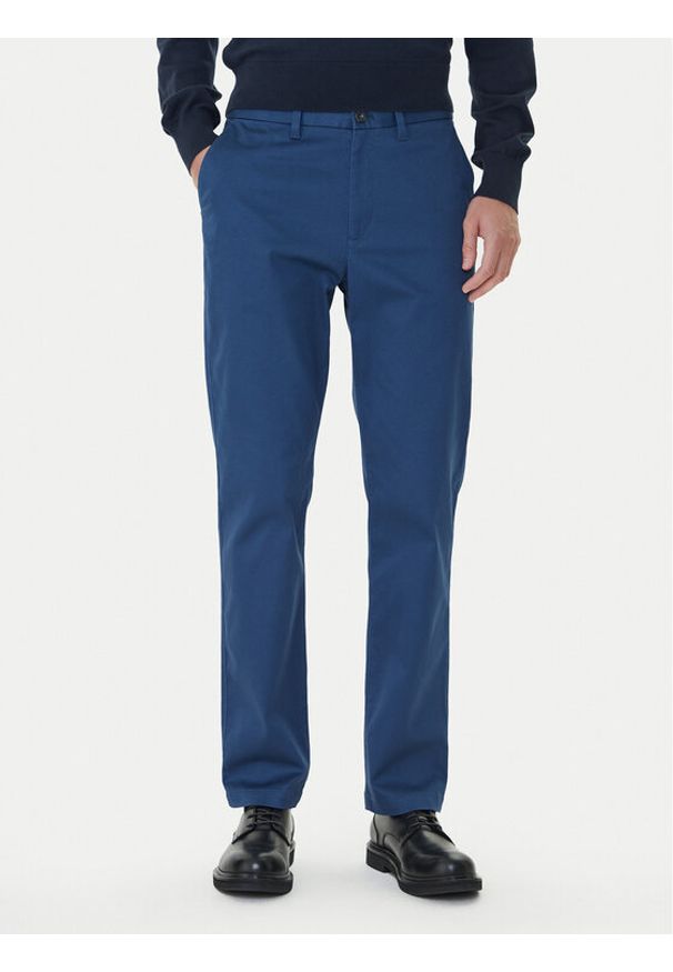 Calvin Klein Chinosy LV040EM633 Niebieski Slim Fit. Kolor: niebieski. Materiał: bawełna