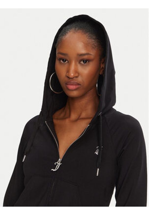 Juicy Couture Bluza Ola JCWAS125310 Czarny Slim Fit. Kolor: czarny. Materiał: bawełna