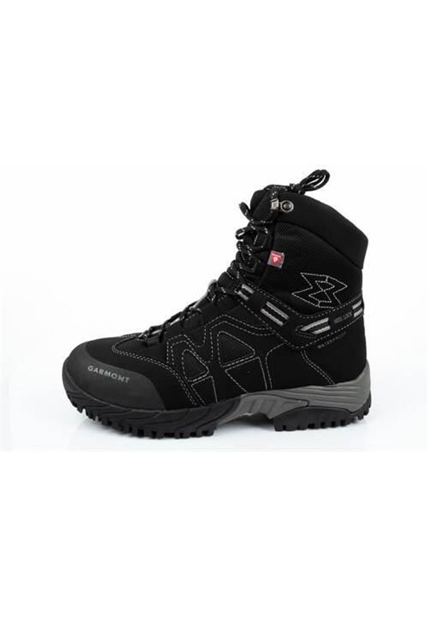 Buty trekkingowe męskie Garmont Momentum WP. Wysokość cholewki: za kostkę. Zapięcie: sznurówki. Kolor: szary, wielokolorowy, czarny. Materiał: syntetyk, materiał, guma. Szerokość cholewki: normalna. Sport: turystyka piesza