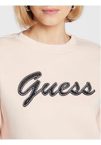 Guess Bluza W3RQ10 K9Z21 Różowy Relaxed Fit. Kolor: różowy. Materiał: bawełna