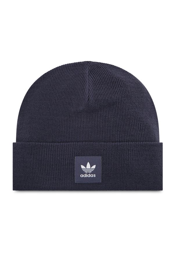 Adidas - Czapka adidas adicolor Cuff Beanie HD9717 Shadov Navy. Kolor: niebieski. Materiał: materiał