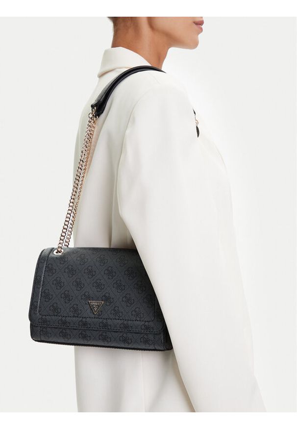 Guess Torebka Noelle II HWBG96 72210 Szary. Kolor: szary. Materiał: skórzane