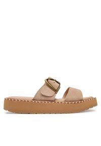EMU Australia Klapki Scarlet W13267 Beżowy. Kolor: beżowy. Materiał: skóra #1