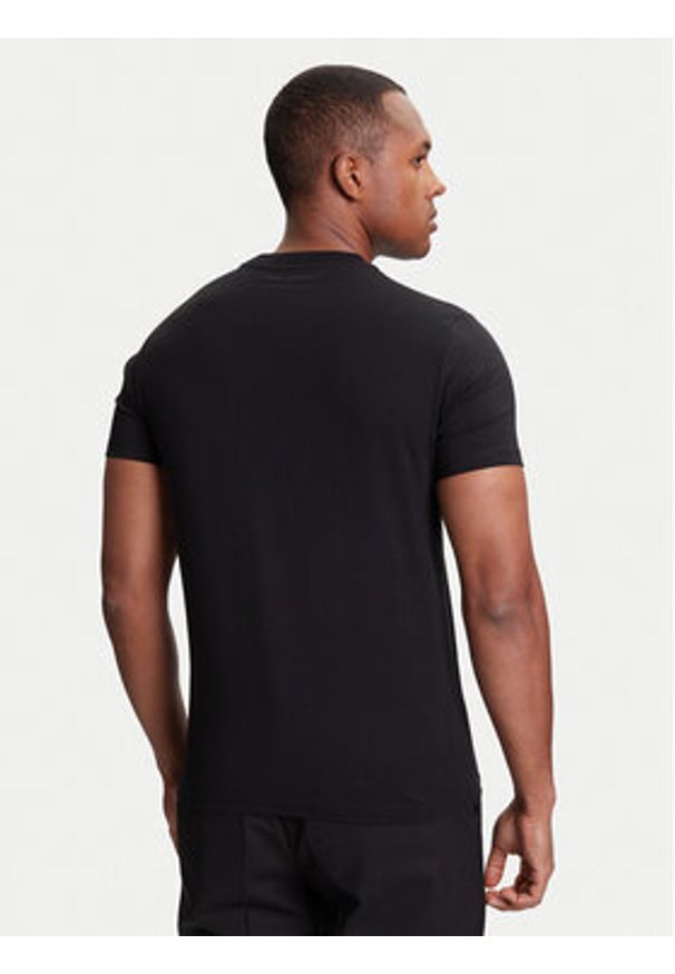 Karl Lagerfeld - KARL LAGERFELD T-Shirt 755071 553250 Czarny Regular Fit. Typ kołnierza: dekolt w karo. Kolor: czarny. Materiał: bawełna